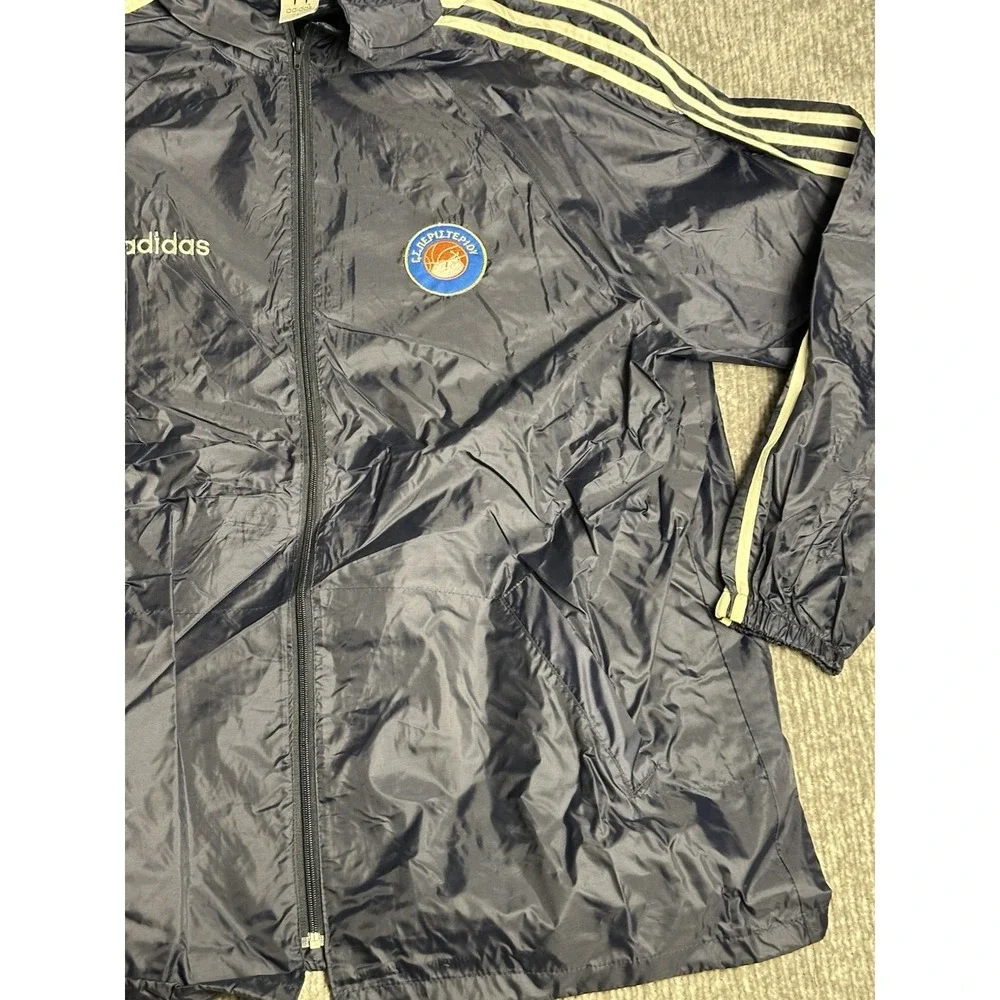 Vintage Adidas Basketball Jacket Greece Peristeri BC Hooded Windbreaker L